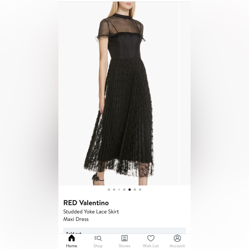Valentino Black Lace Maxi Dress